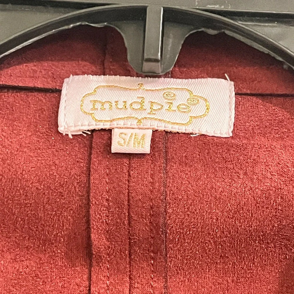FINAL PRICE MUDPIE Myopic Maroon Suede Vest - Picture 2 of 3